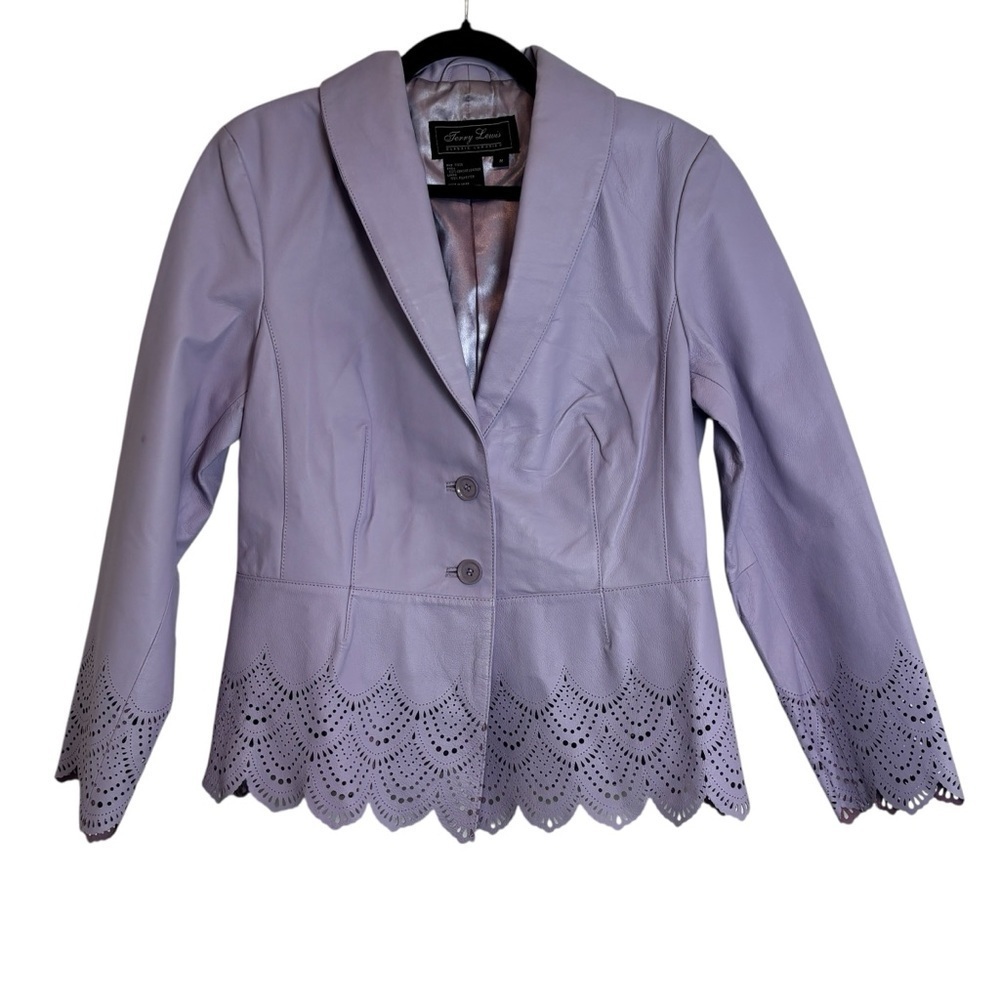 Terry Lewis Jacket Women's Size Medium Lavender